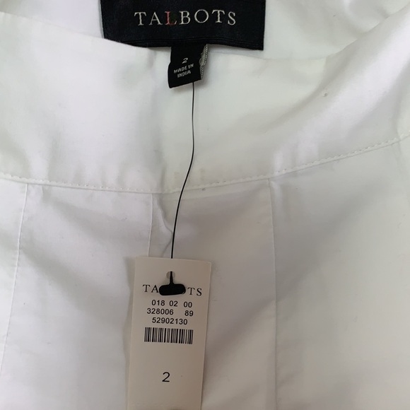 Talbots Women’s White/Black Embroidered Floral-Border Midi Skirt Size 2 - Picture 11 of 16